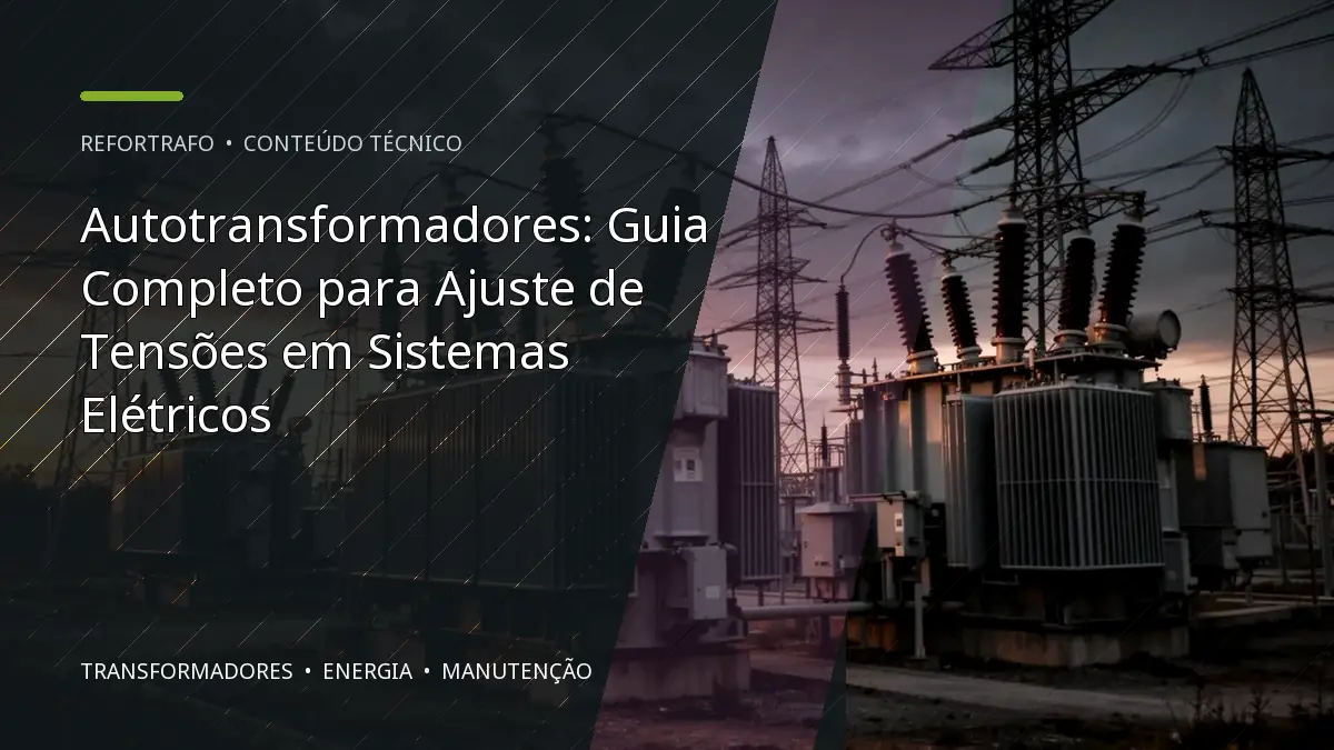 Autotransformadores: Guia Completo para Ajuste de Tensões em Sistemas Elétricos