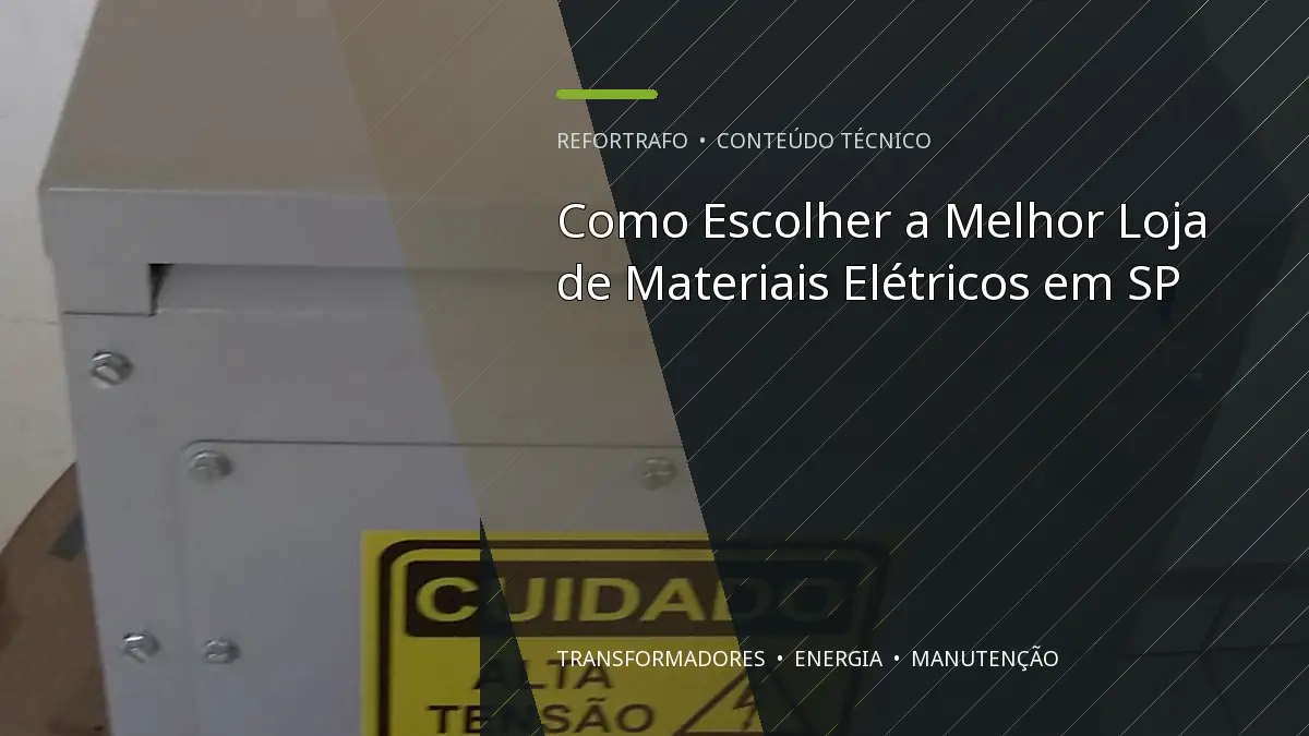 Como Escolher a Melhor Loja de Materiais Elétricos em SP
