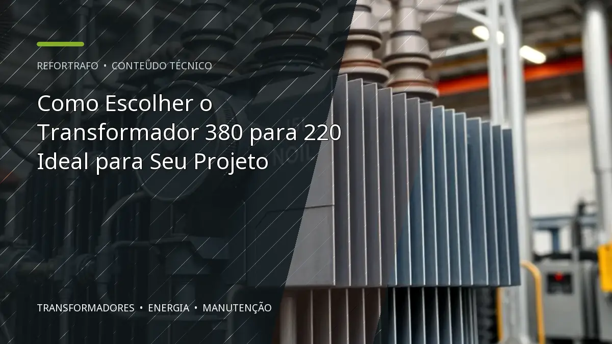 Como Escolher o Transformador 380 para 220 Ideal para Seu Projeto