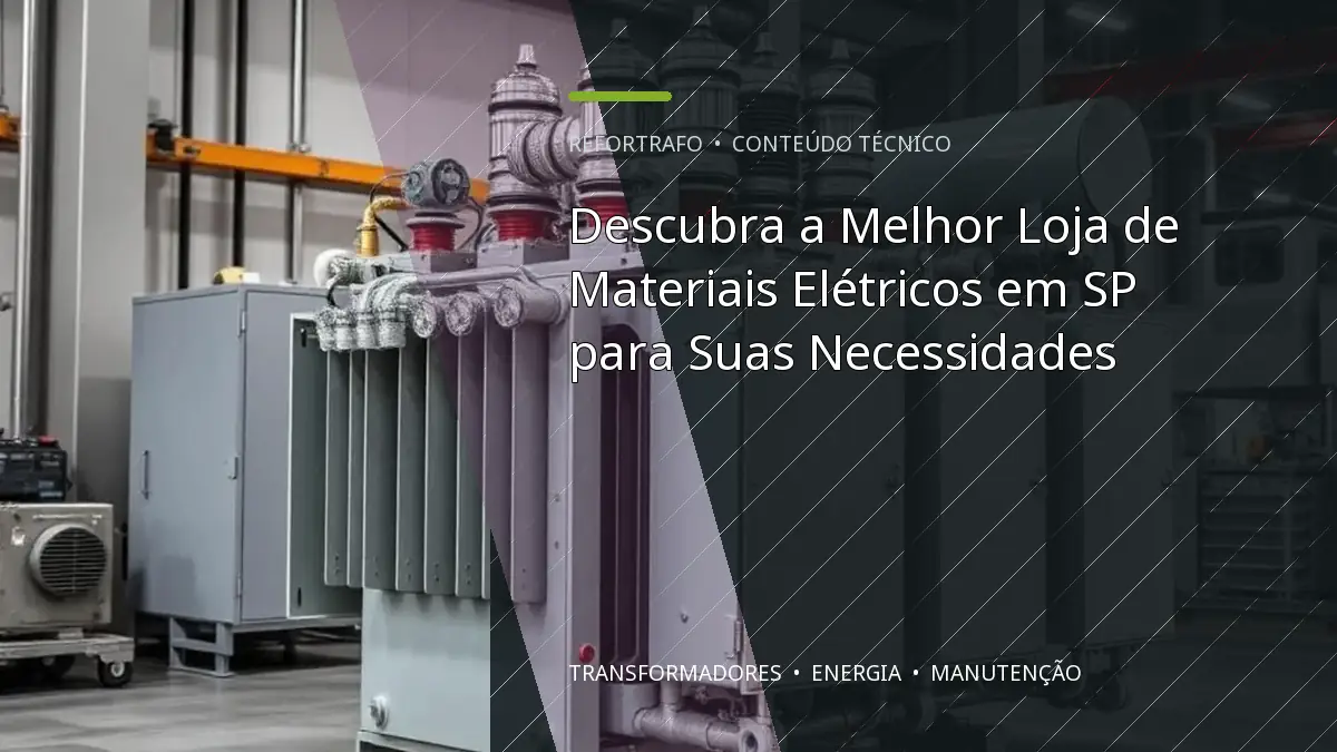 Descubra a Melhor Loja de Materiais Elétricos em SP para Suas Necessidades