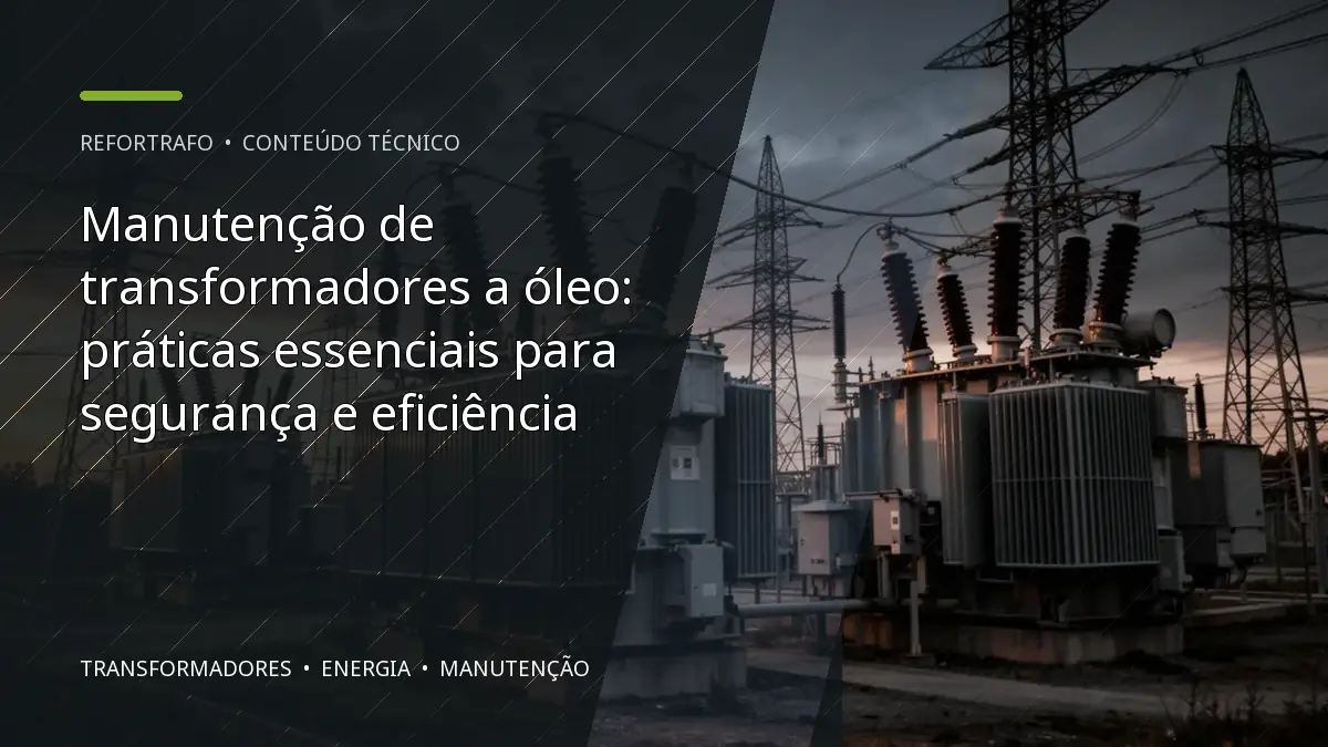 Manutenção de transformadores a óleo: práticas essenciais para segurança e eficiência