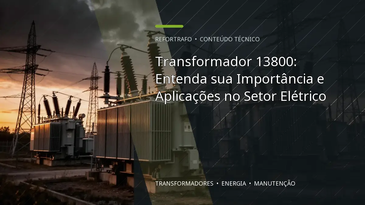 Transformador 13800: Entenda sua Importância e Aplicações no Setor Elétrico