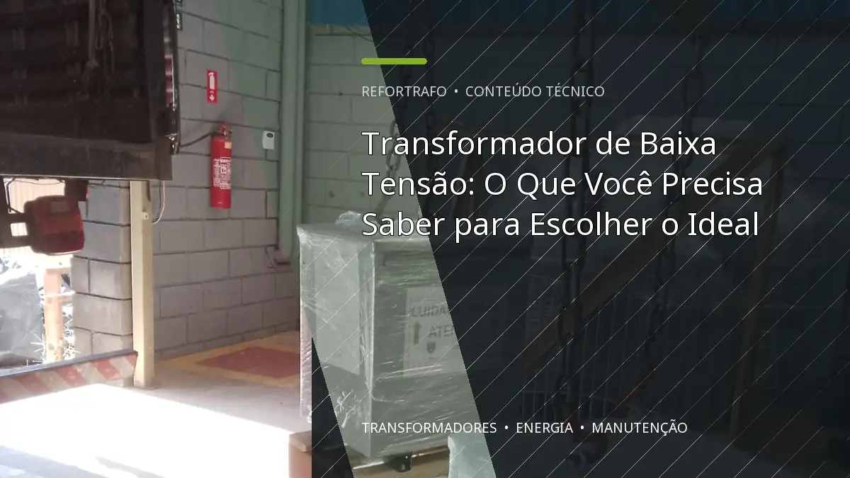 Transformador de Baixa Tensão: O Que Você Precisa Saber para Escolher o Ideal