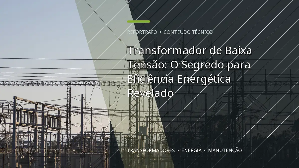 Transformador de Baixa Tensão: O Segredo para Eficiência Energética Revelado