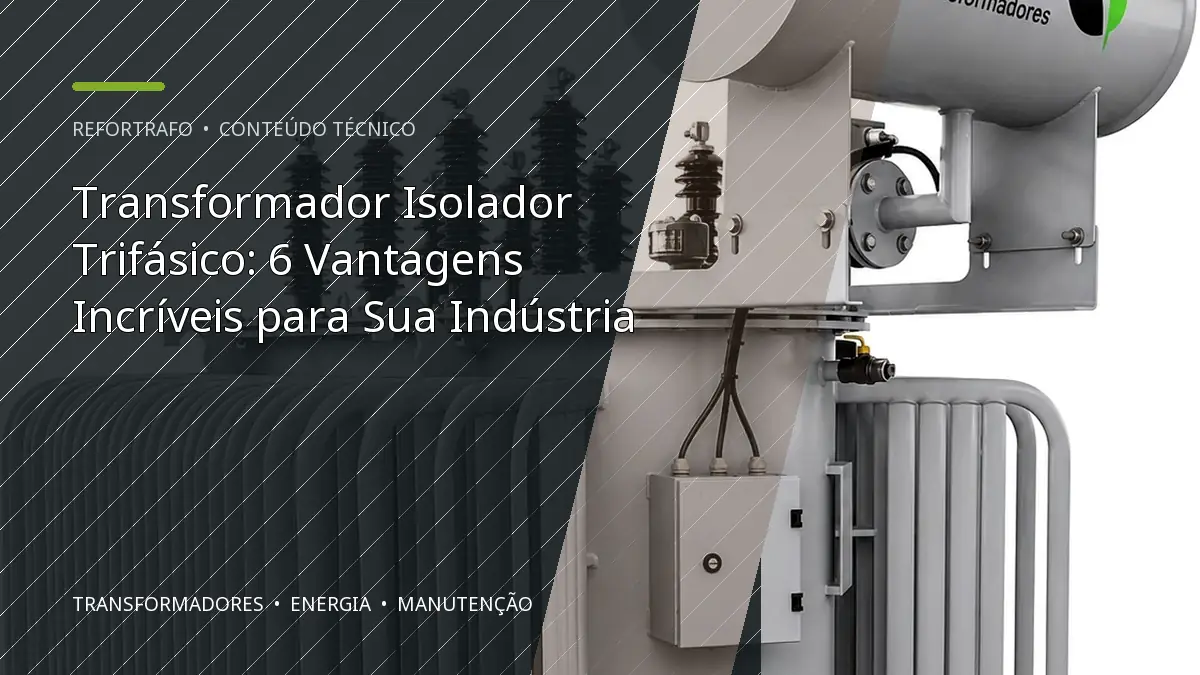 Transformador Isolador Trifásico: 6 Vantagens Incríveis para Sua Indústria
