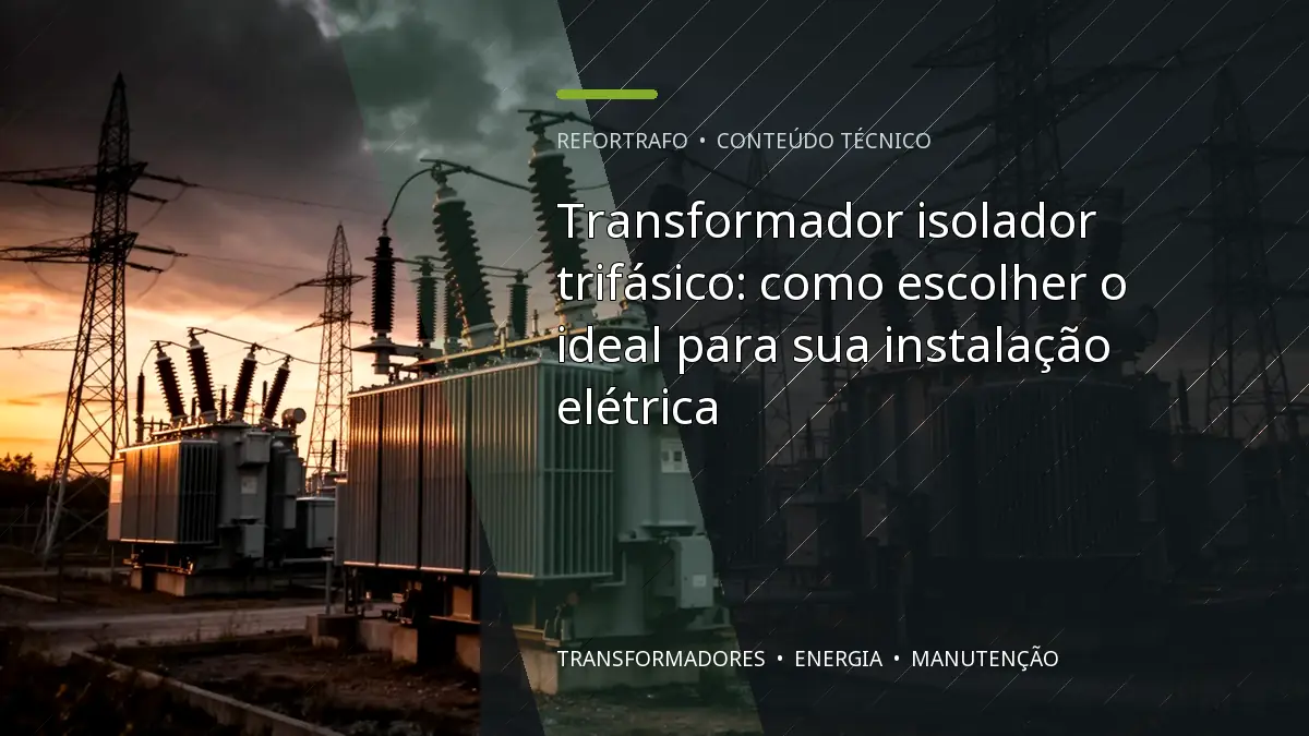 Transformador isolador trifásico: como escolher o ideal para sua instalação elétrica