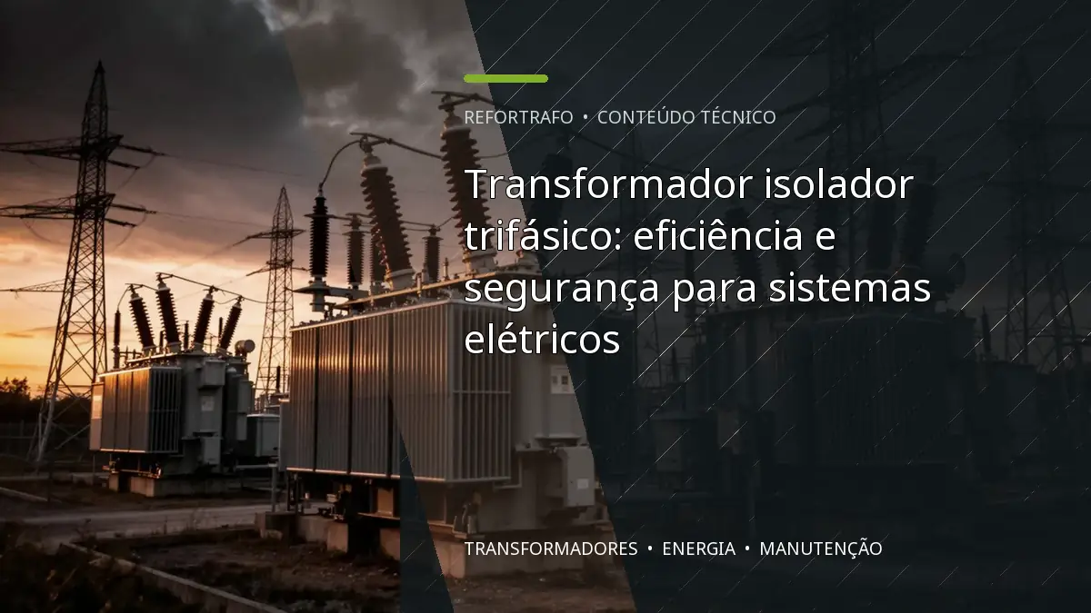 Transformador isolador trifásico: eficiência e segurança para sistemas elétricos