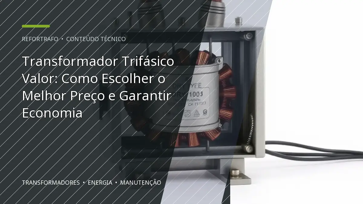 Transformador Trifásico Valor: Como Escolher o Melhor Preço e Garantir Economia