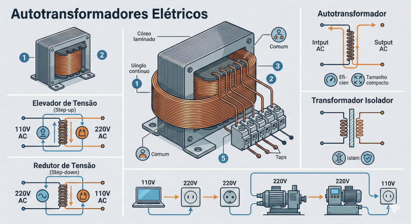 Autotransformadores: Guia Completo para Ajuste de Tensões em Sistemas Elétricos